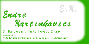 endre martinkovics business card